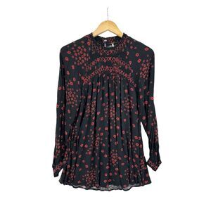 Free People Tunic Top Blouse Womens Size XS‎ Flowy Whimsigoth Fairygoth Academia